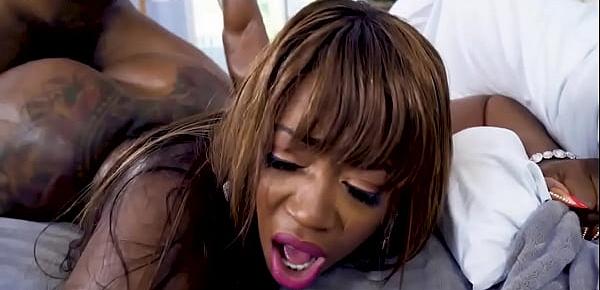 Big black booty babe riding bbc cowgirl
